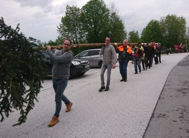 Maibaum aufstellen